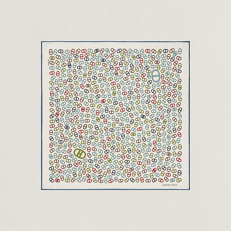 Maillons Dechaines pocket square 45 | Hermès Singapore